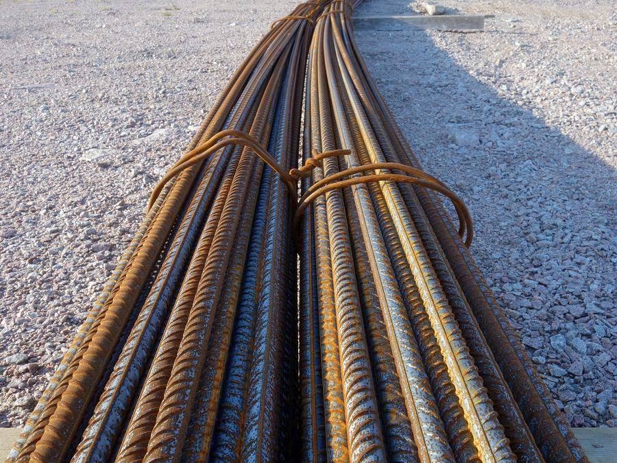 A tied bundle of deformed steel reinforcement bars